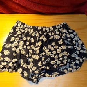 Navy Blue Floral Shorts